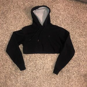 cropped champion hoodie